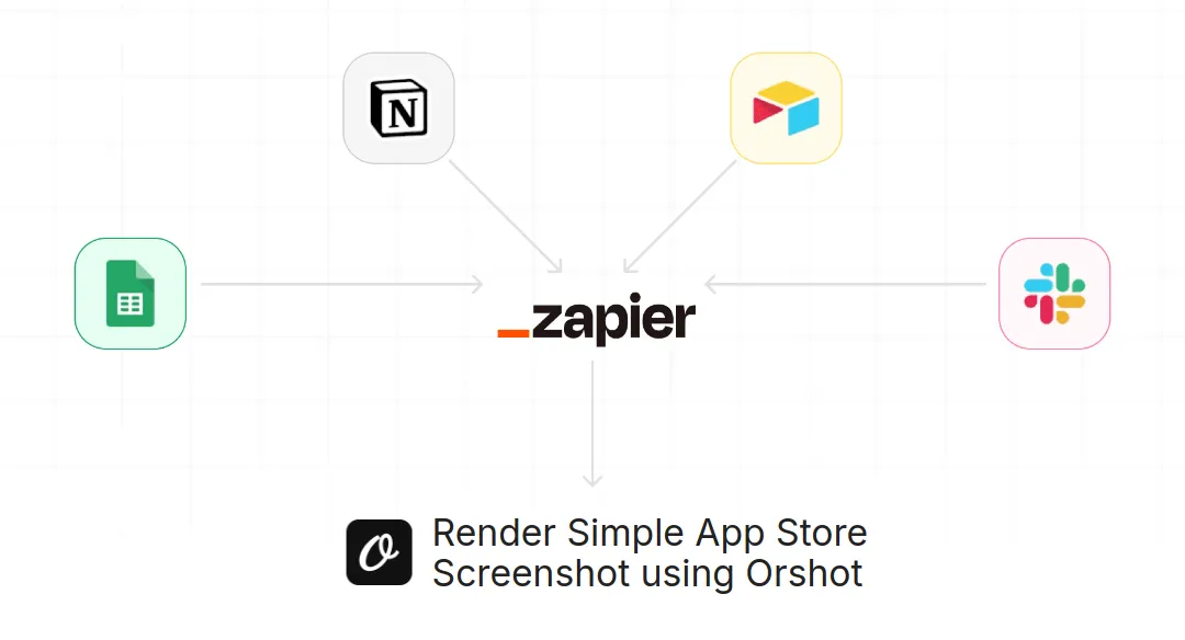 Orshot Zapier Integration for Render Simple App Store Screenshot using Orshot