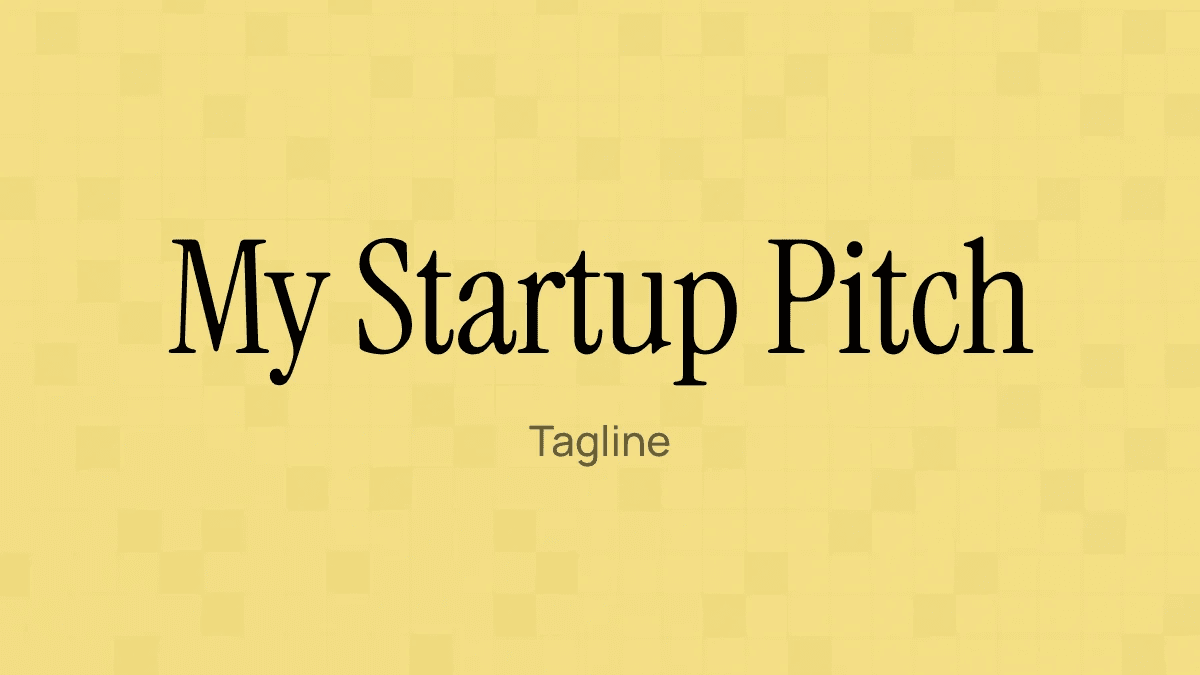 Startup Pitch Presentation Template