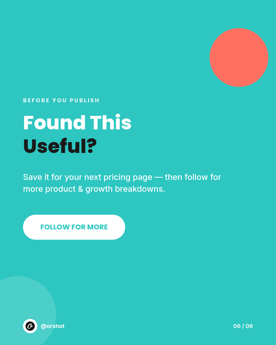 Coral & Teal Pricing-Mistakes Listicle Carousel — Poppins Bold, White Color-Block & Number Badges - Page 6