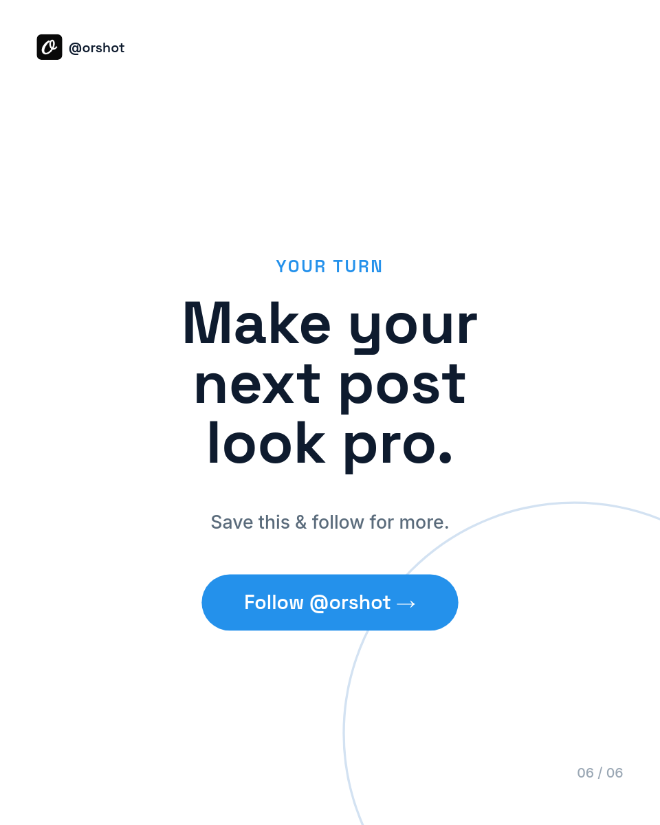 Clean White & Blue Arc Design-Habits Carousel — Space Grotesk Heads, Thin Arc & Swipe Dot, 6 Slides - Page 6
