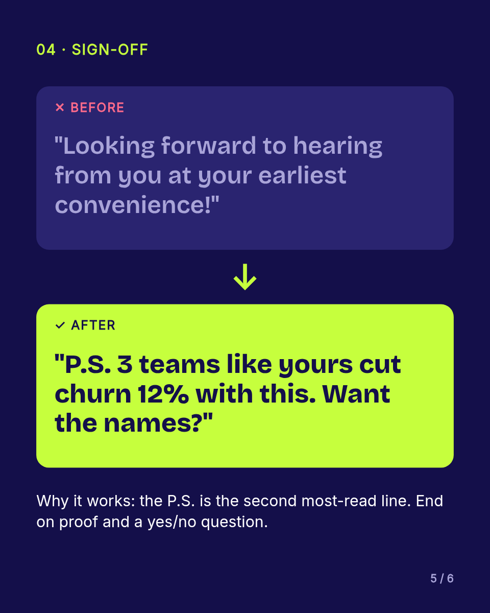 LinkedIn Carousel Template — Before & After, Indigo & Lime - Page 5