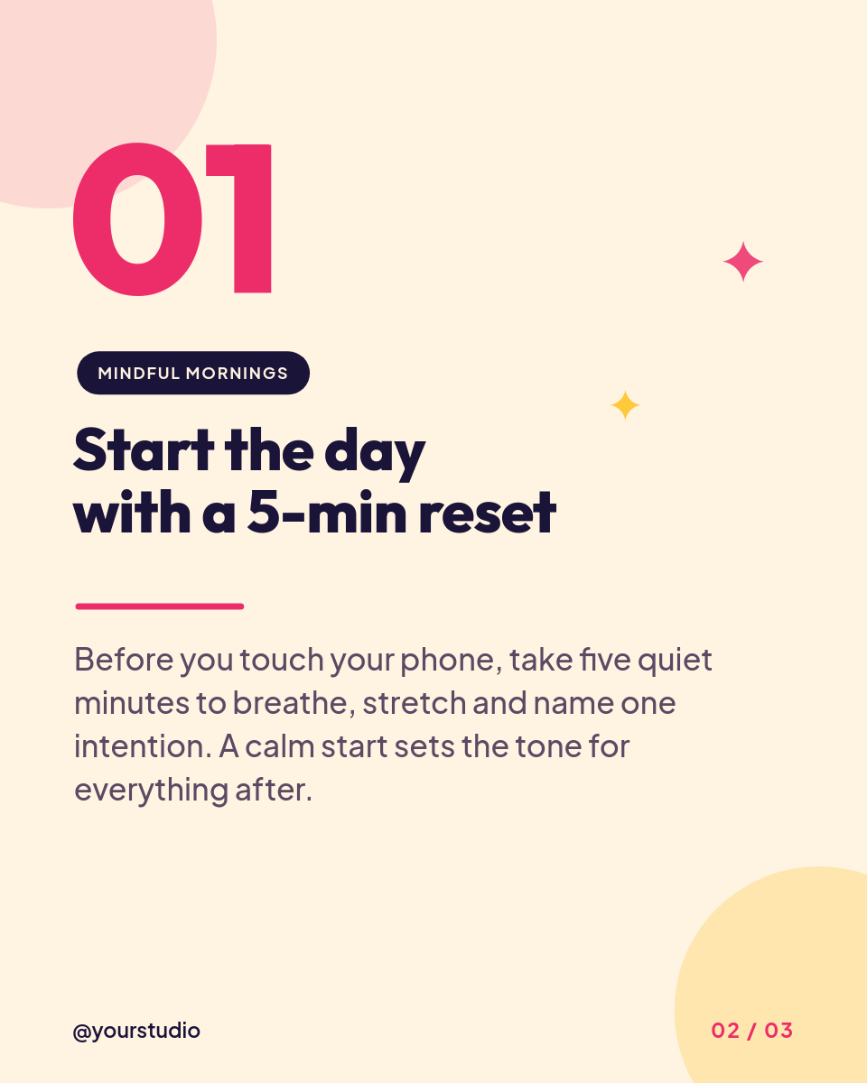 Hot Pink Personal Growth Tips 3-Slide Instagram Carousel - Page 2