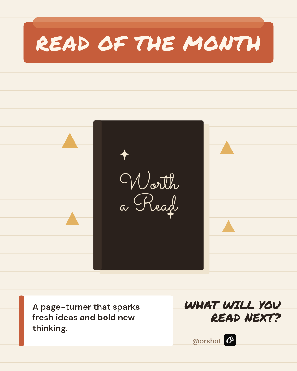 Read of the Month — Notebook Book Pick, Warm Terracotta