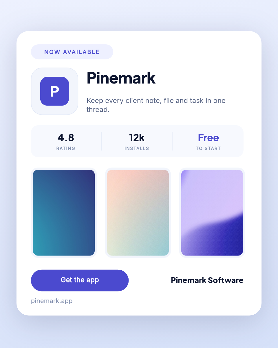App listing card post
