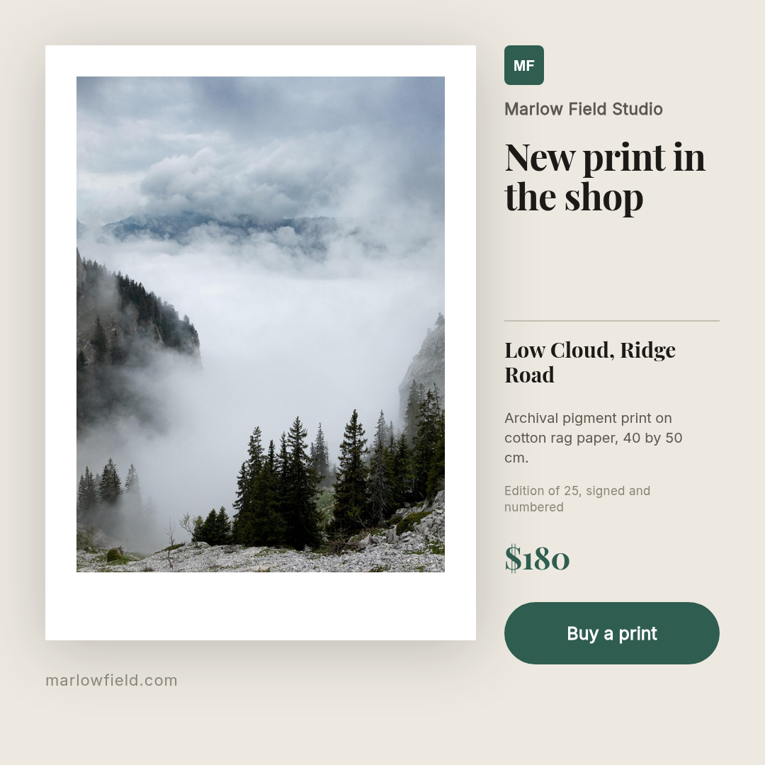 Gallery print release post