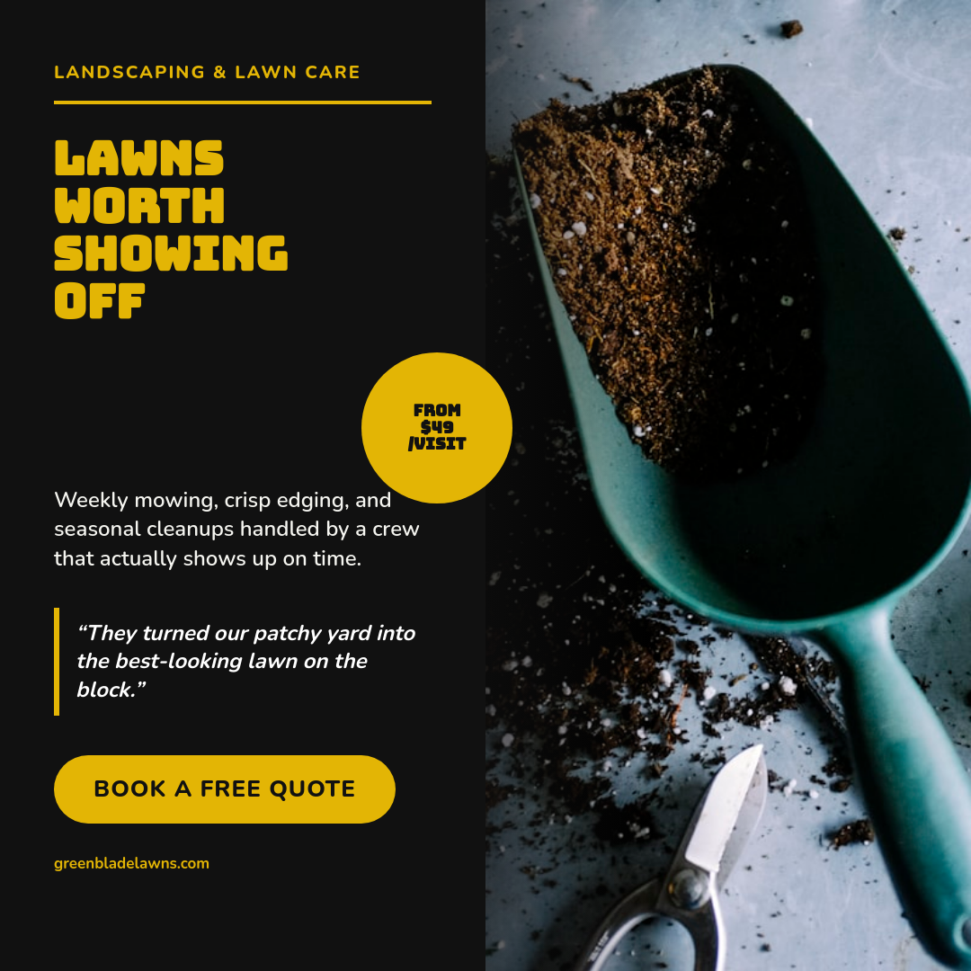 Mustard & Ink Landscaping Service Editorial Square Ad