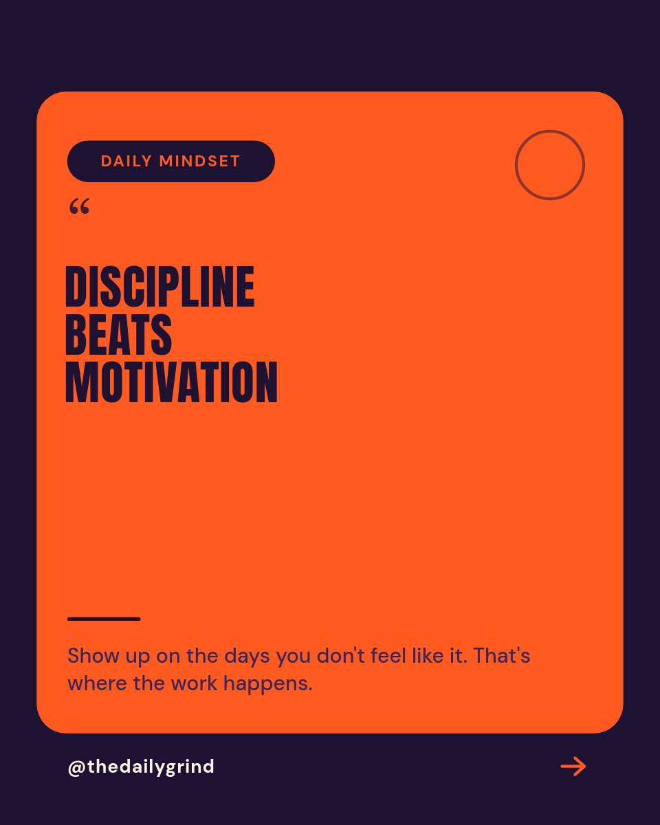 Bold Tangerine Daily Mindset Motivational Quote Instagram Post
