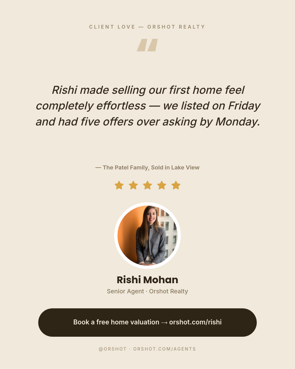 Warm Minimal Agent Testimonial — Sand Portrait