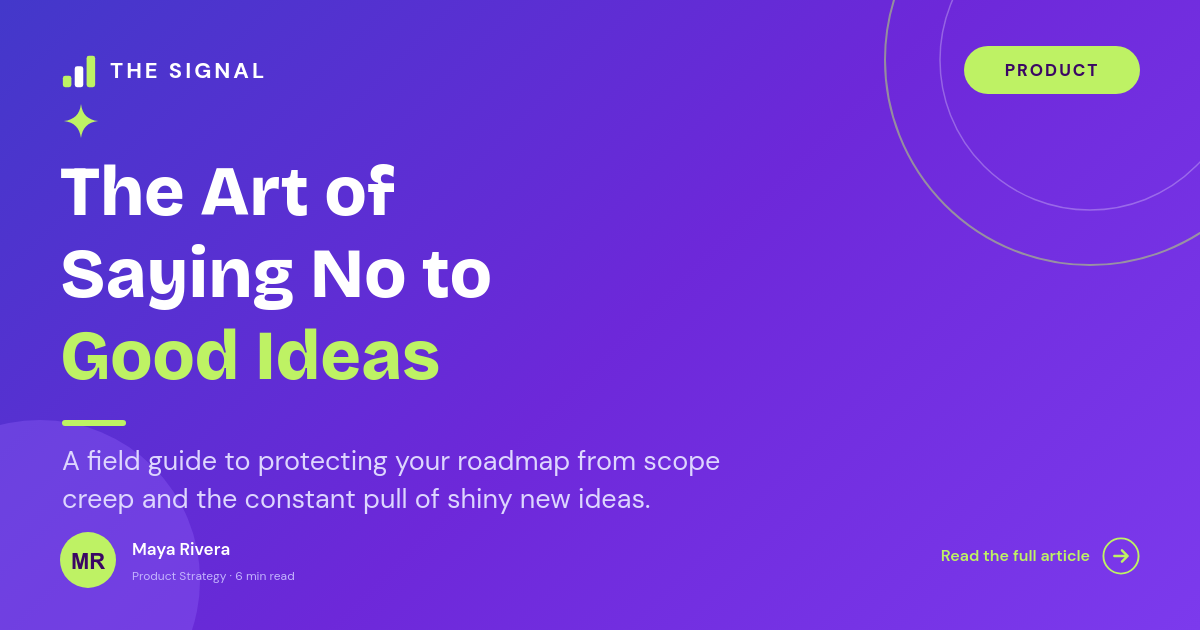 Bold Indigo Gradient Blog OG Card with Lime Accent Headline