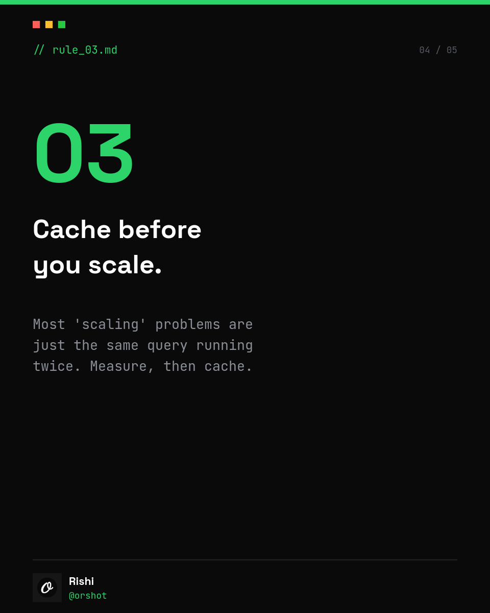 Neon Terminal Dev Carousel — Space Grotesk Headlines, Mono Code Comments & Giant Green Numbers, 5 Slides - Page 4