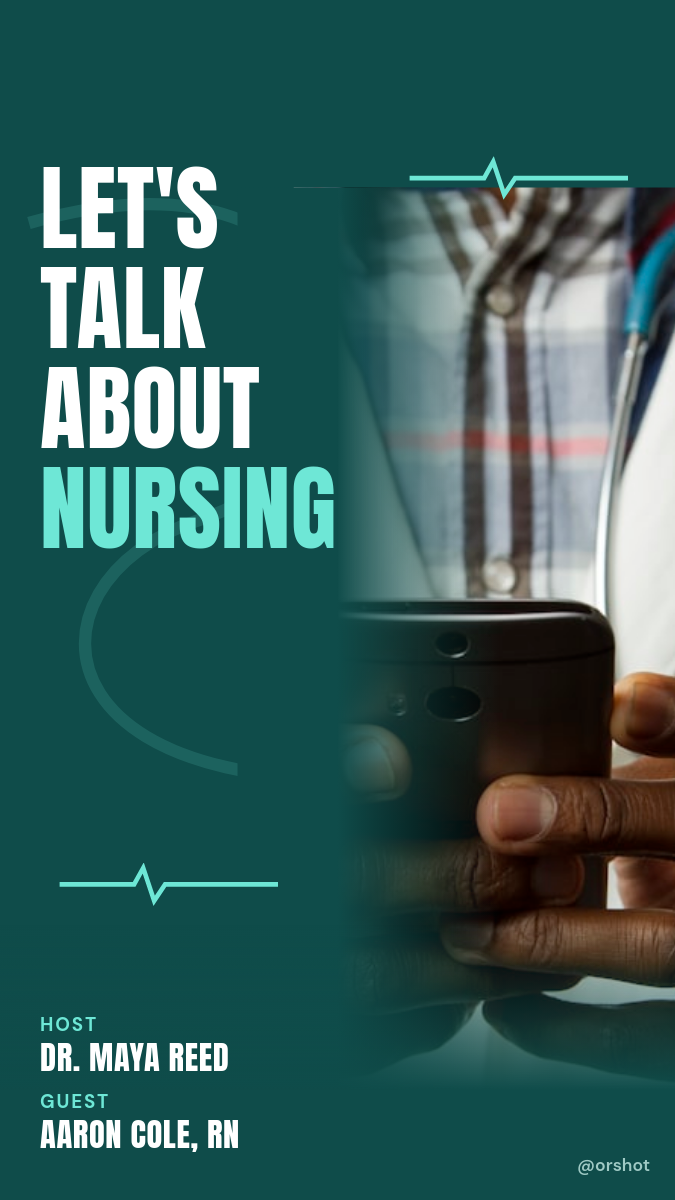Teal Bold Talk-Show Healthcare Story with Heartbeat Line