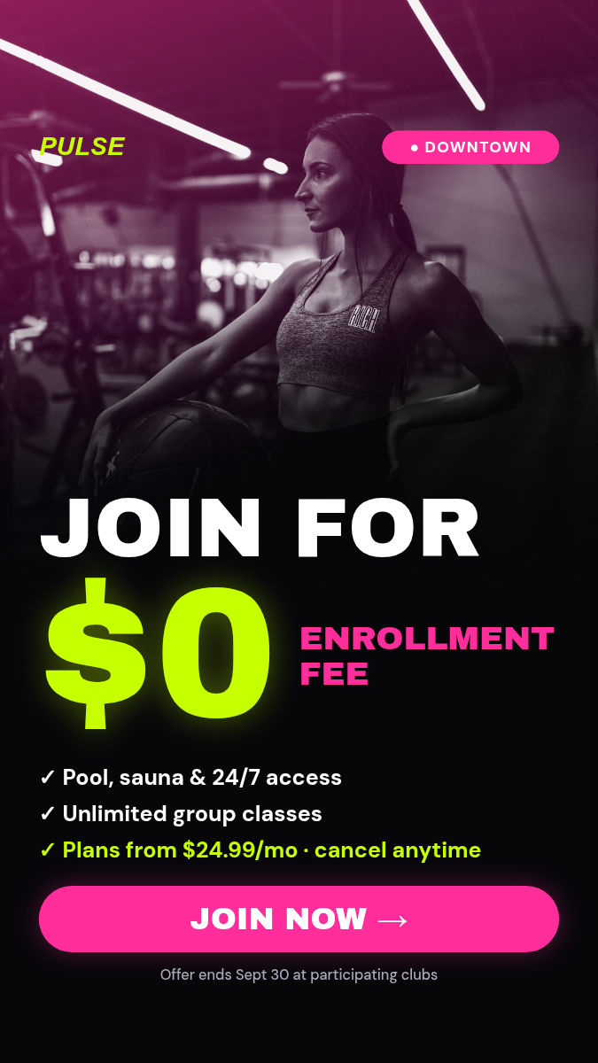 Animated Gym Offer Story 9:16 — Neon Pink & Lime $0 Join