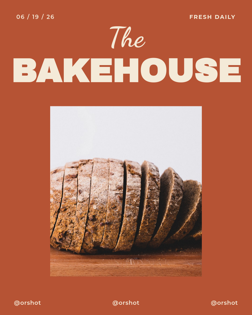 Terracotta Bakery Welcome Poster — Script + Bold Wordmark