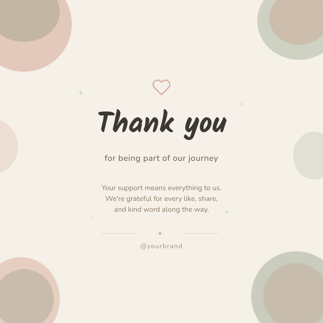 Warm Watercolor Corner Accents Thank You Milestone Card