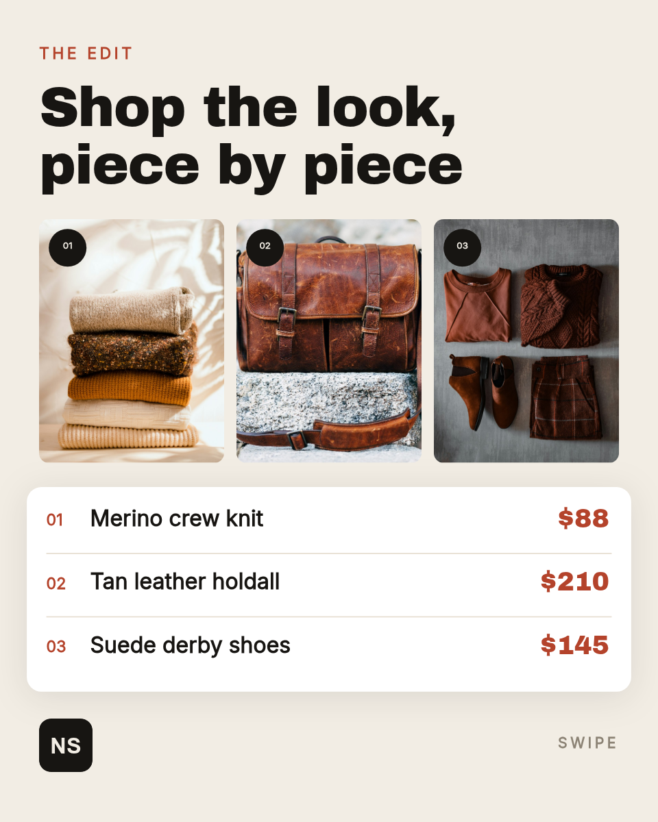 Shop the look product carousel - Page 1