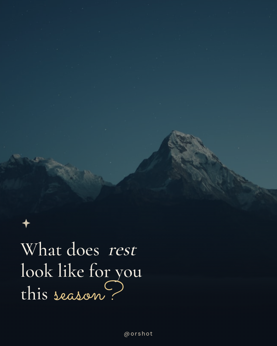 What Does Rest Look Like — Moody Reflective Question Card