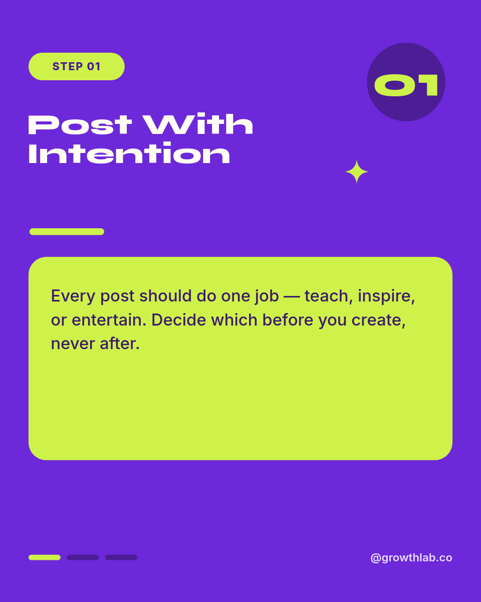 Vibrant Purple & Lime Instagram Growth Tips Carousel - Page 2