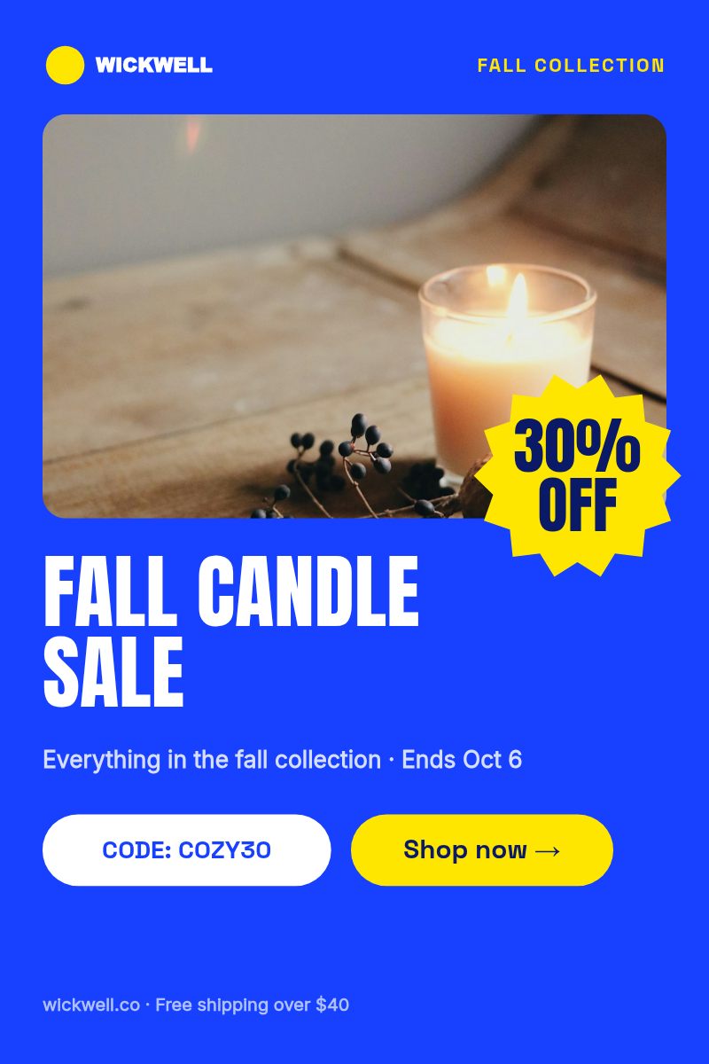 Multi-Platform Sale Banner Set — Candle Sale, Blue & Yellow - Page 3