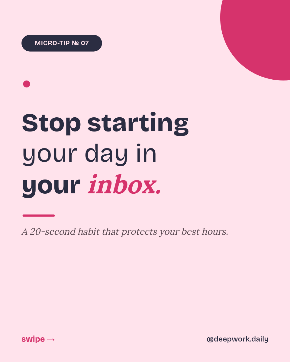 Productivity Micro-Tip Carousel — Bubblegum Editorial 3-Slide - Page 1
