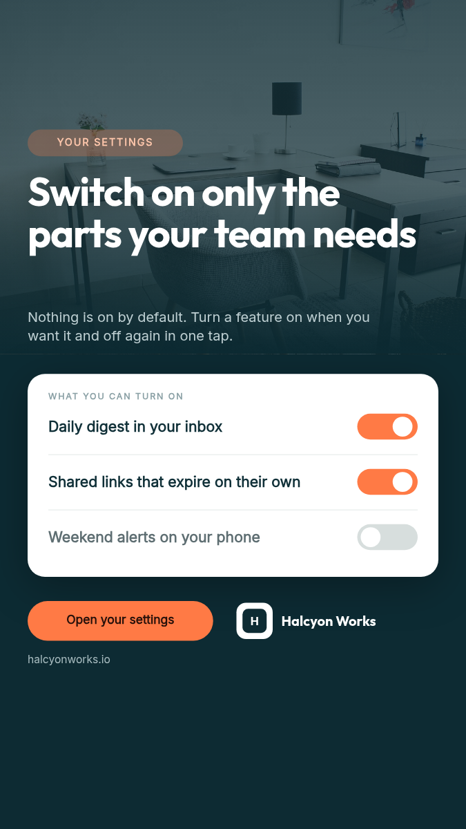 Product controls toggle story
