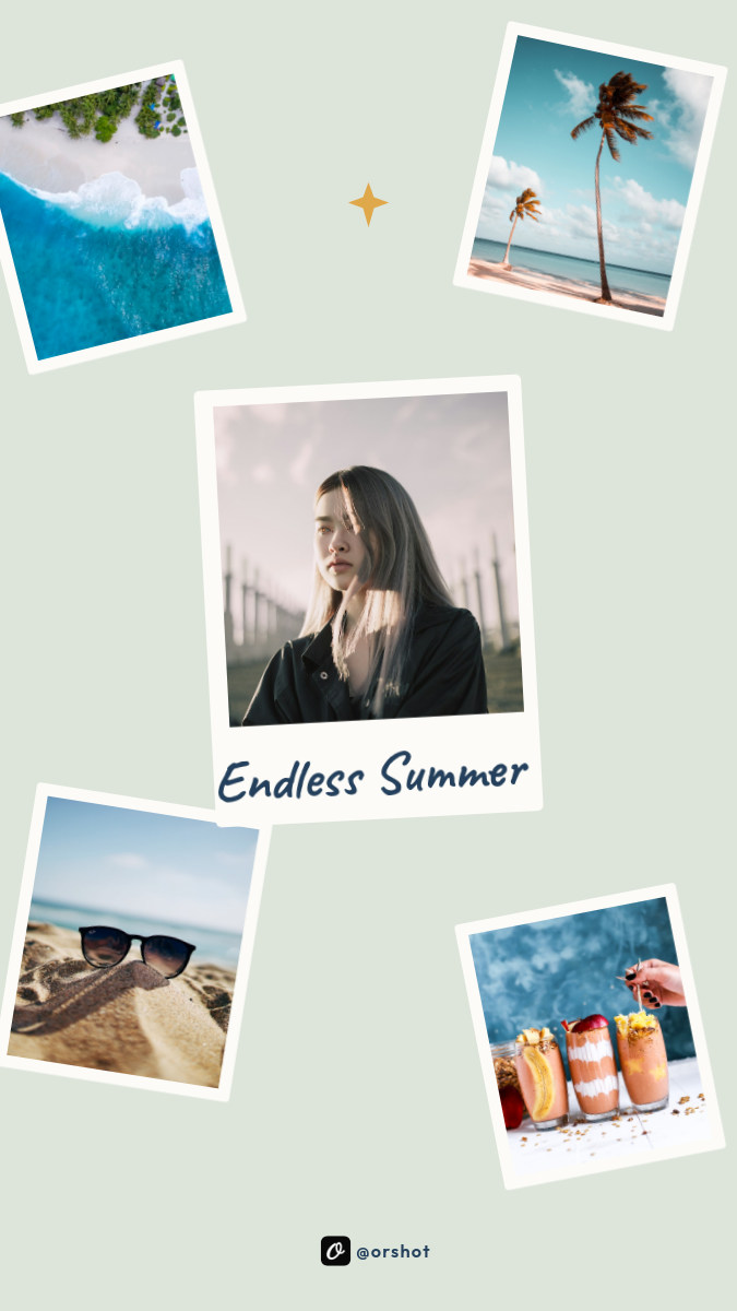 Summer Polaroid Scrapbook Story — Scattered Photo Collage