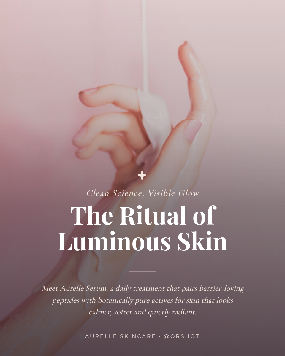Skincare Science Editorial — Close-Up Serif Headline Story