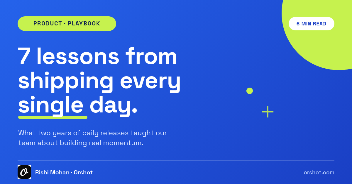Electric Blue & Lime Number-Led Listicle Blog OG Card — Space Grotesk Headline, Read-Time Pill & Byline