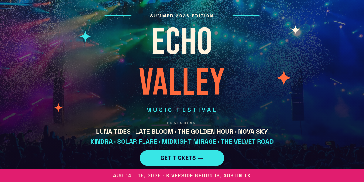 Electric Music Festival Event Cover with Bold Stacked Name