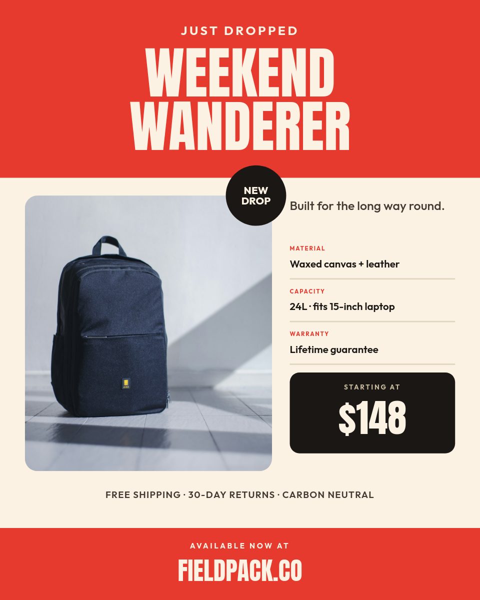 Bold Red Weekend Wanderer Backpack Product Card