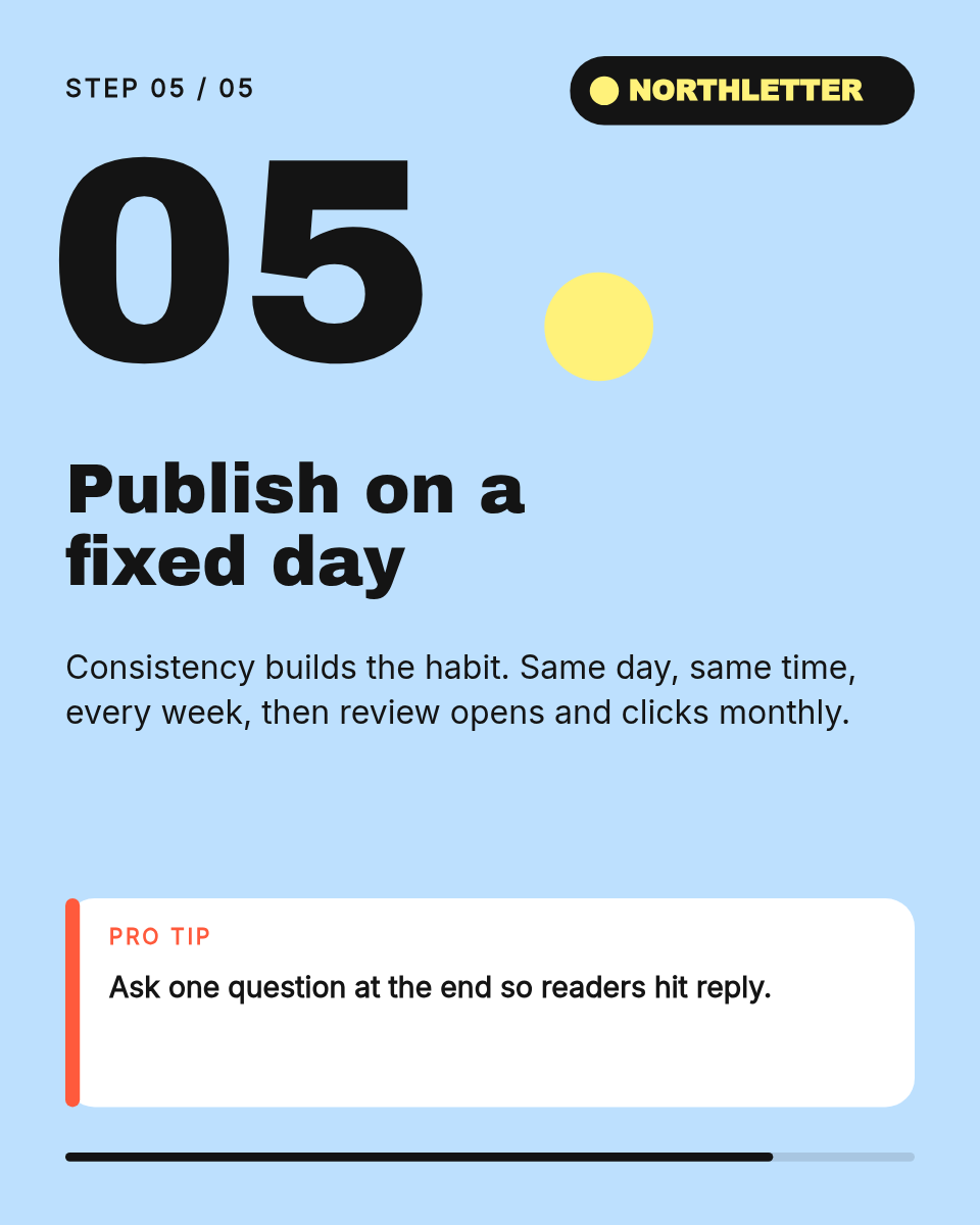 Instagram Carousel Template — 5 Steps to Start a Newsletter - Page 6