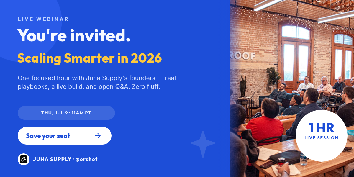 Cobalt & Cream Live Webinar Invite Email Banner — Outfit Bold, Audience Photo & Live-Session Coin
