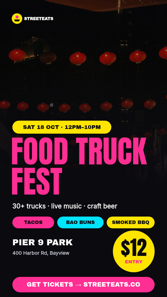 Animated Food Truck Festival Promo Story 9:16 — Neon