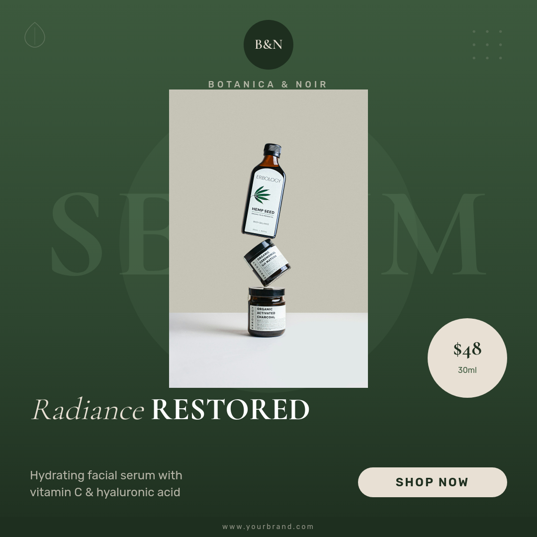 Botanical Serum Product Spotlight — Sage Monochrome