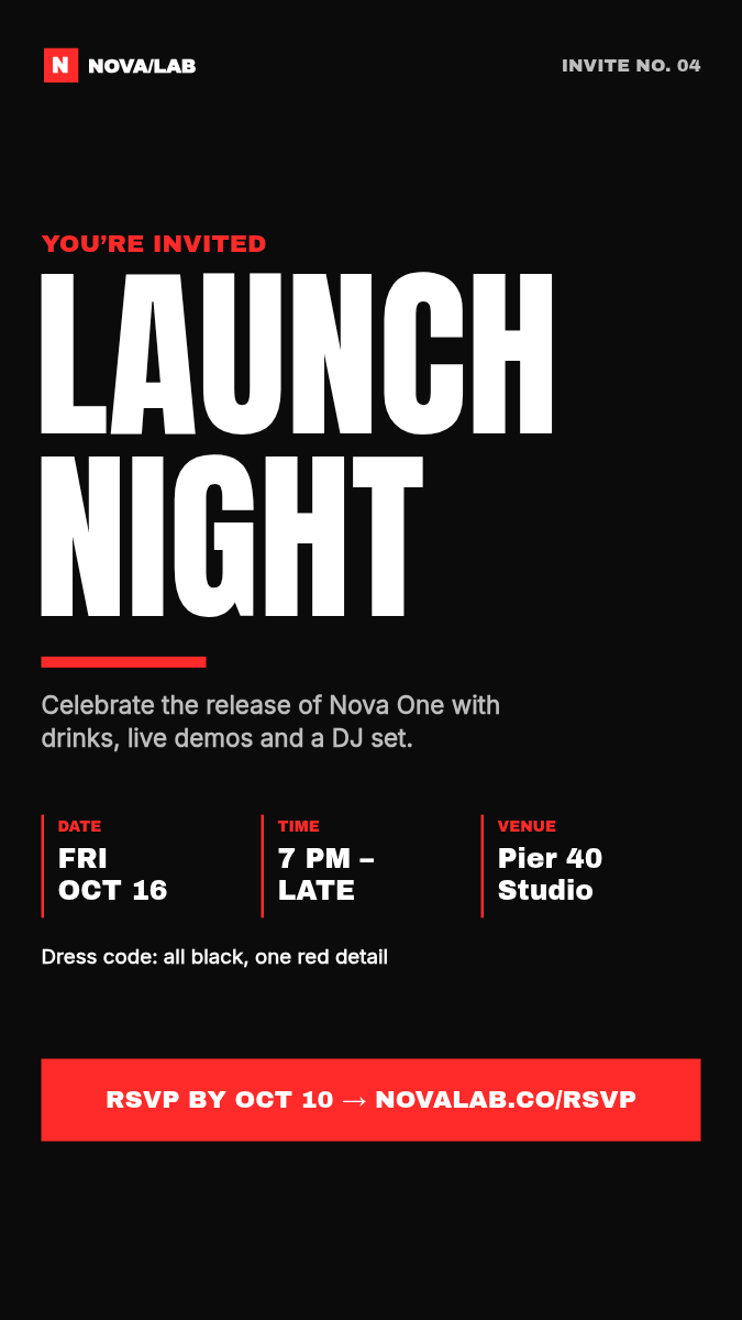 Event Invitation Post + Story — Launch Party, Black & Red - Page 2