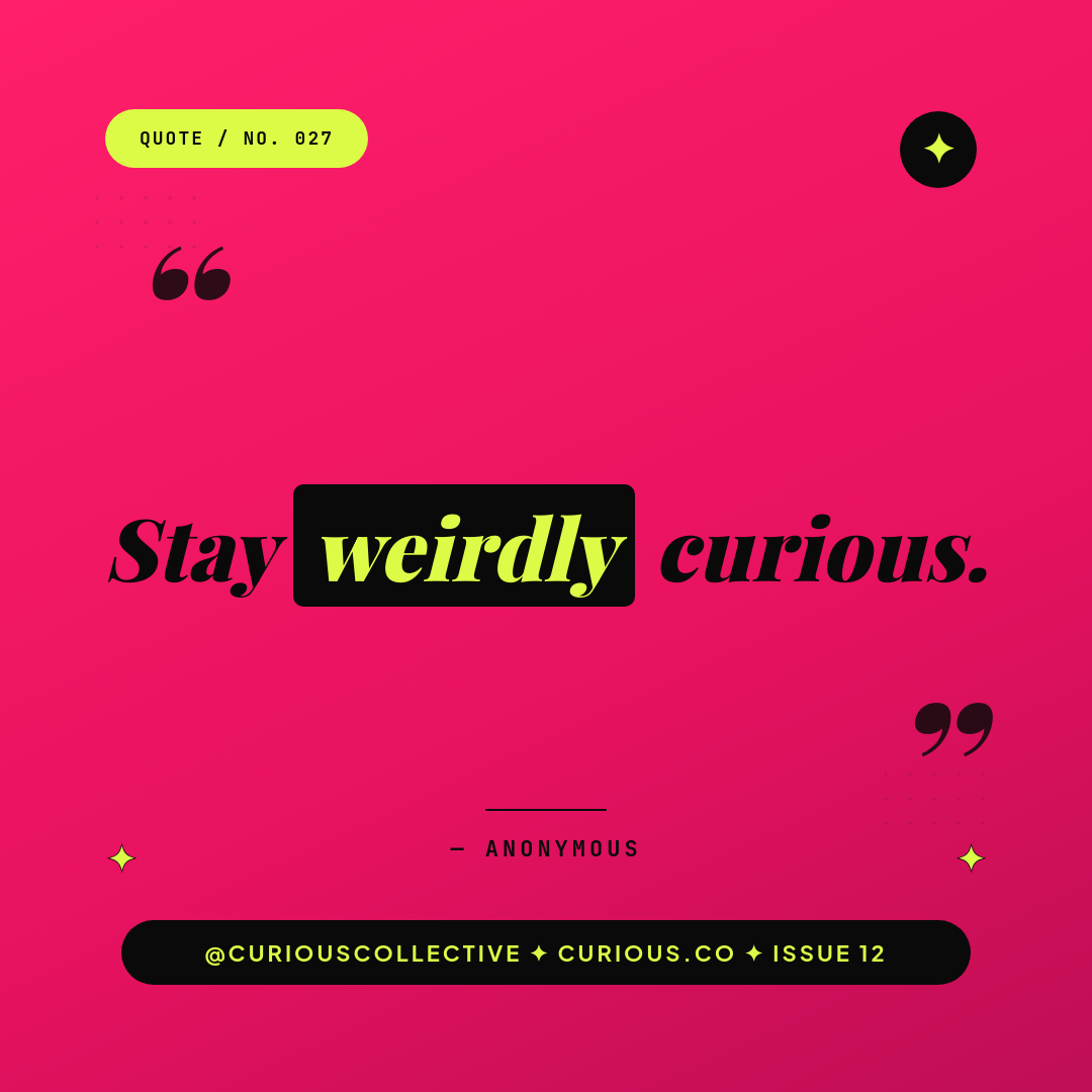 Hot Pink & Lime Bold Italic Serif Quote Card with Sticker Frame