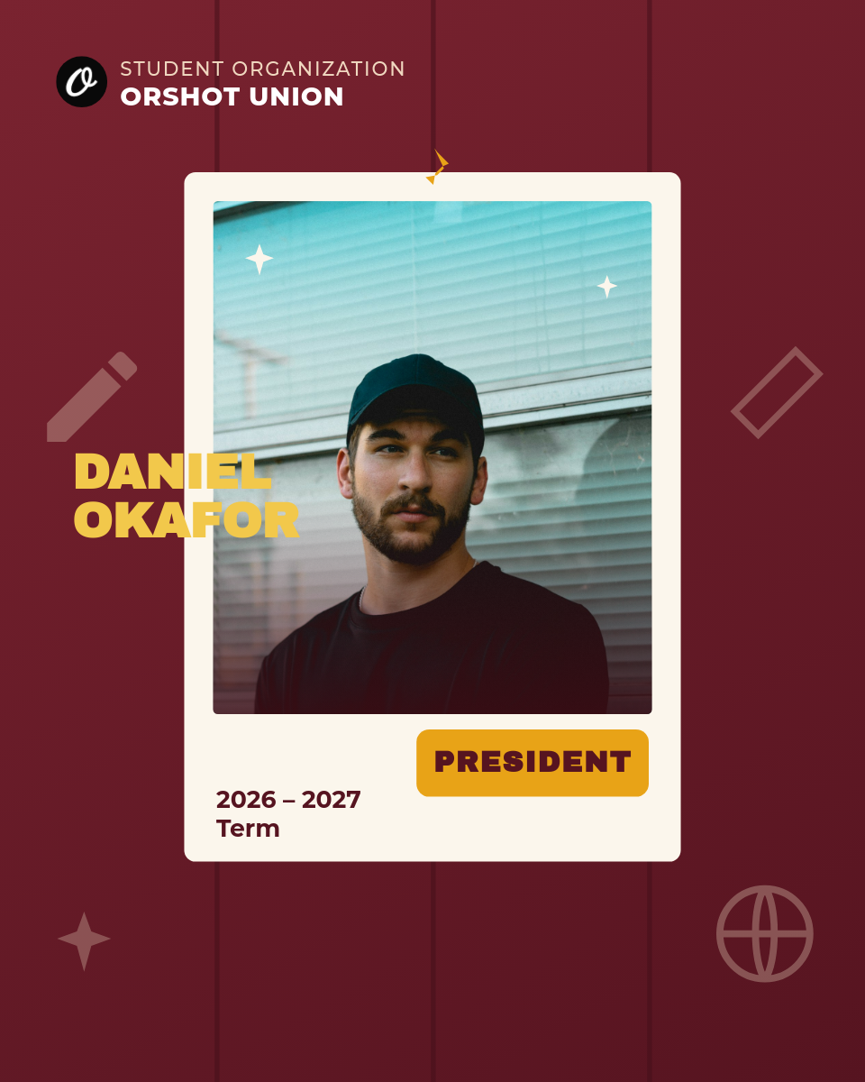 Maroon School Organization President Polaroid Spotlight Portrait