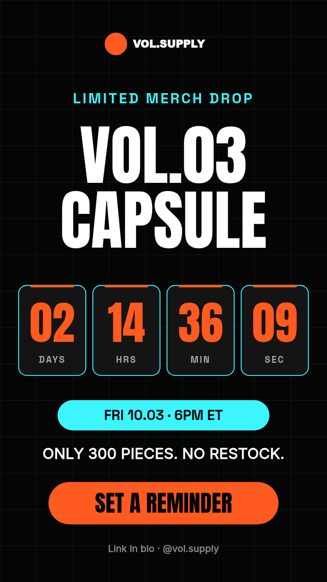 Animated Countdown Story 9:16 — Merch Drop, Neon Orange