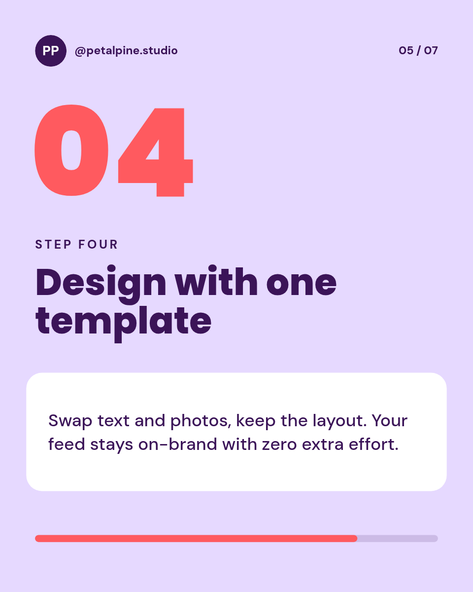 Instagram Carousel Template — 5-Step Guide, Peach & Plum - Page 5