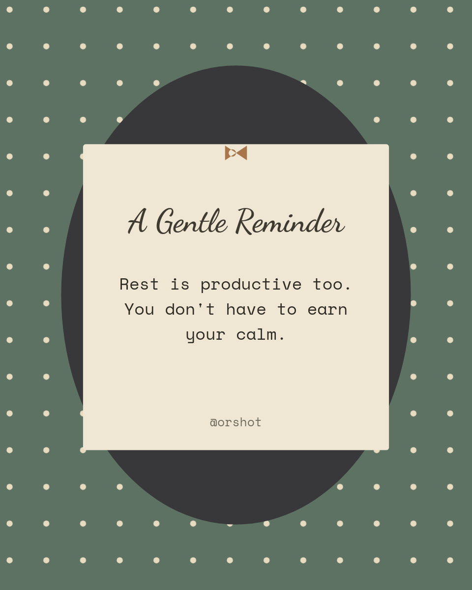 Sage Polka-Dot Daily Reminder Quote Card — Plate, Paper Card & Script Headline