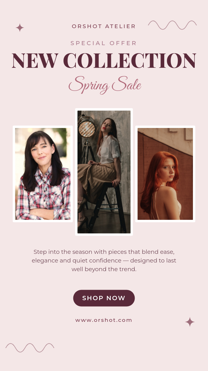 Blush Plum New Collection Fashion Sale Instagram Story