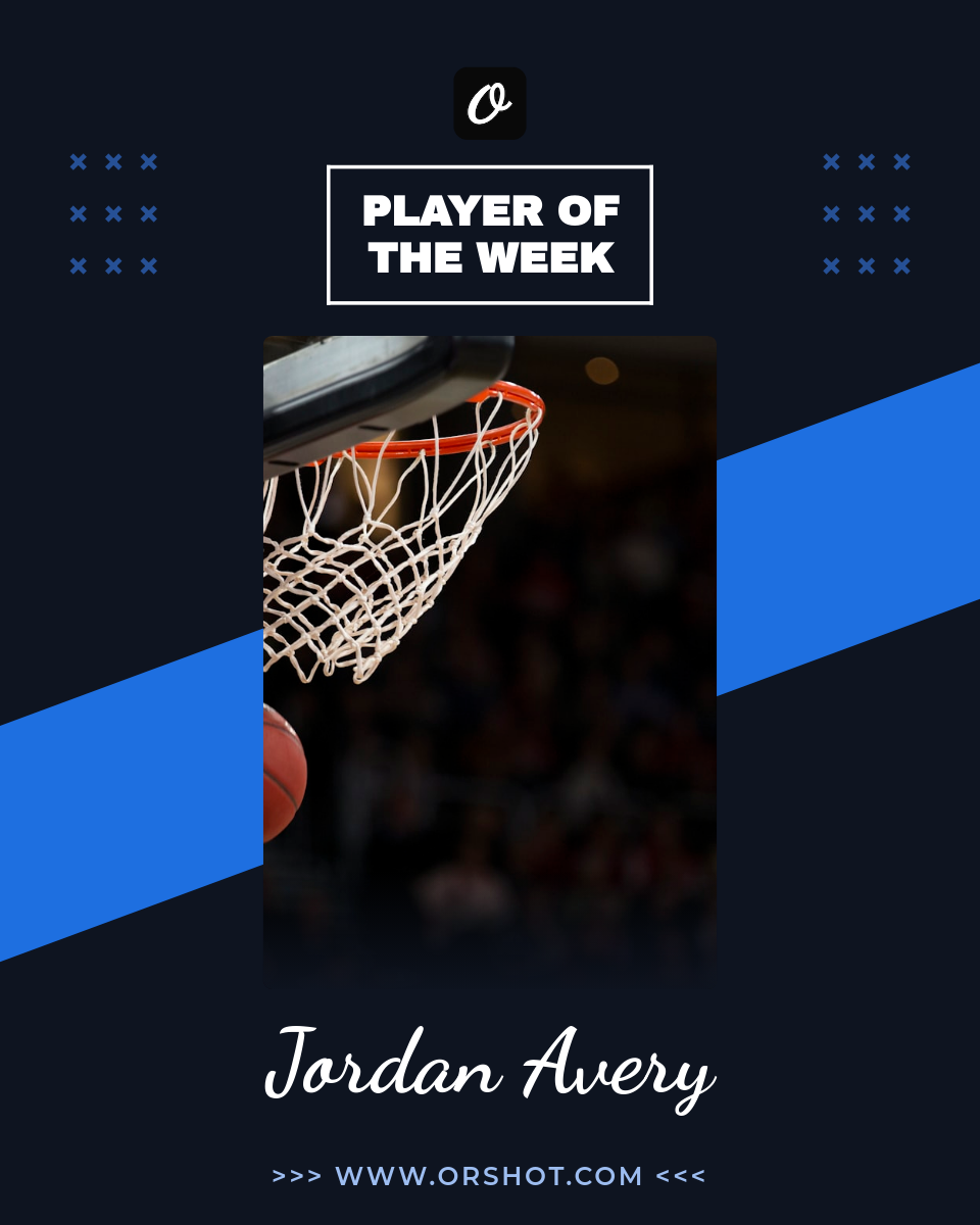 Electric Blue Player of the Week Basketball Spotlight Portrait