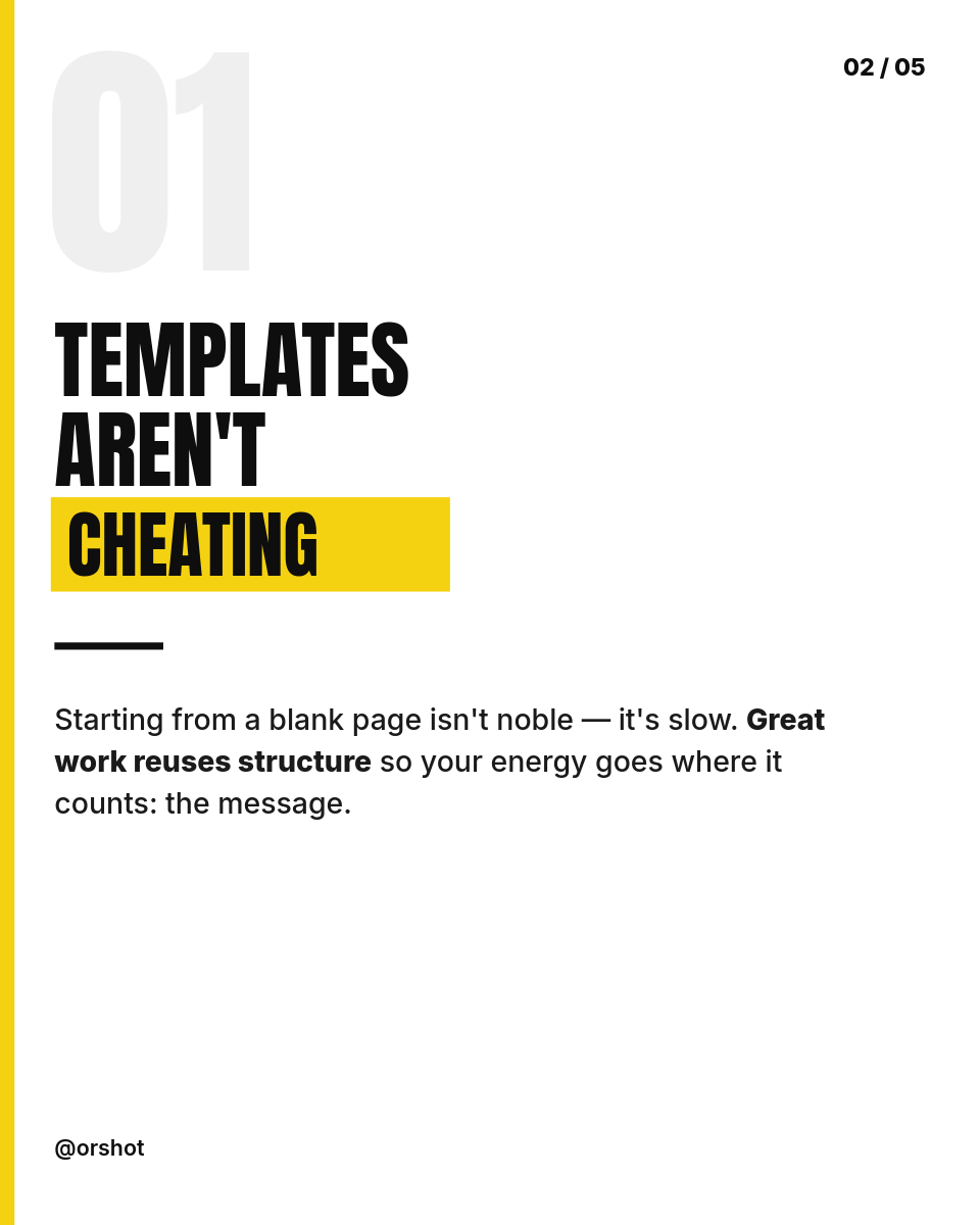 Brutalist Black & Yellow Design Hot-Takes Carousel — Anton Caps, Highlight Boxes & Author Footer, 5 Slides - Page 2