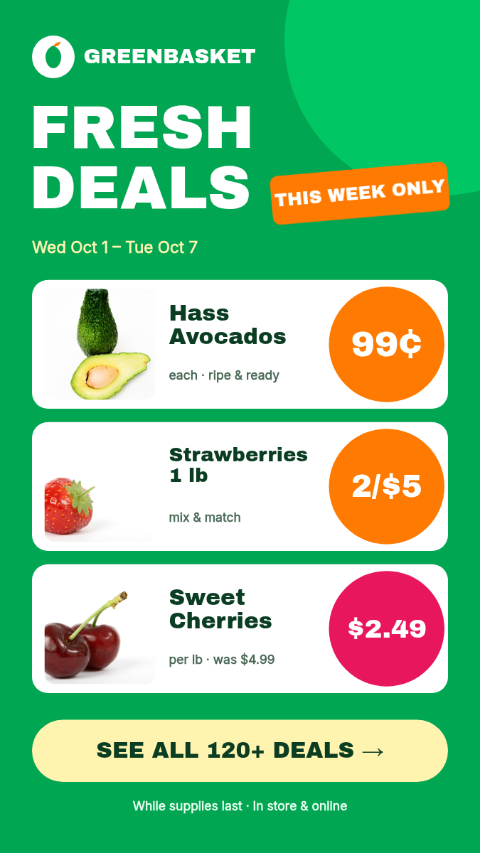 Animated Grocery Deals Video 9:16 — Green & Orange Prices