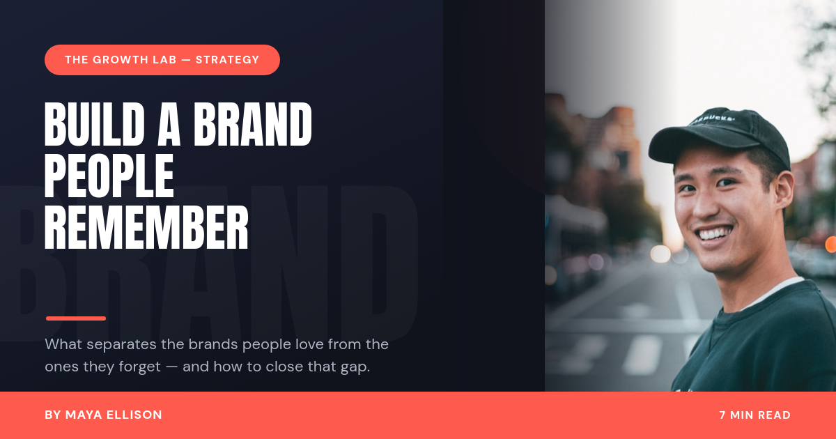 Bold Dark Blog OG Card with Pro Photo & Coral Bar