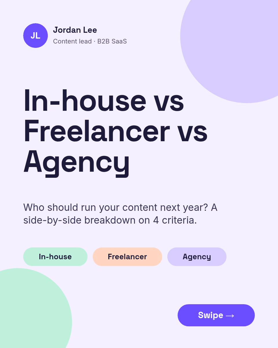 LinkedIn Carousel Template — Comparison Table, Pastel - Page 1