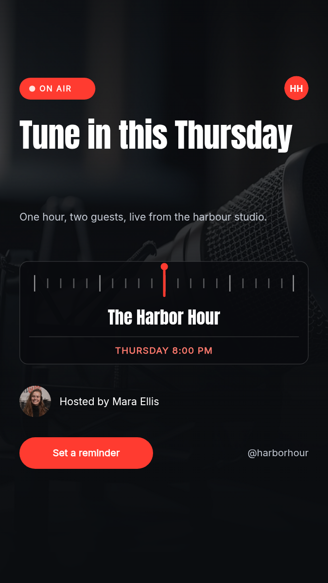 Live show tune in story