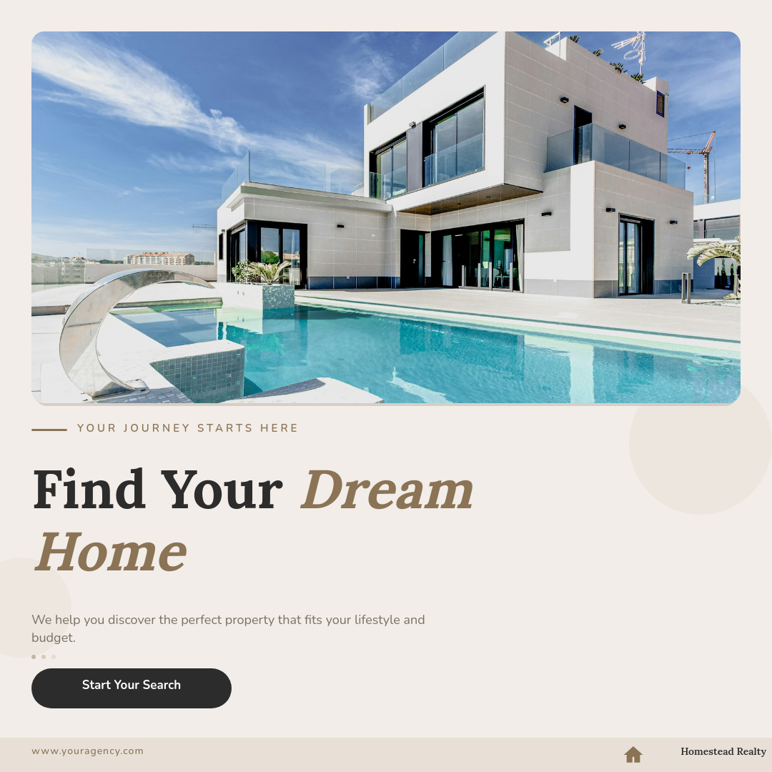 Find Your Dream Home — Warm Minimal