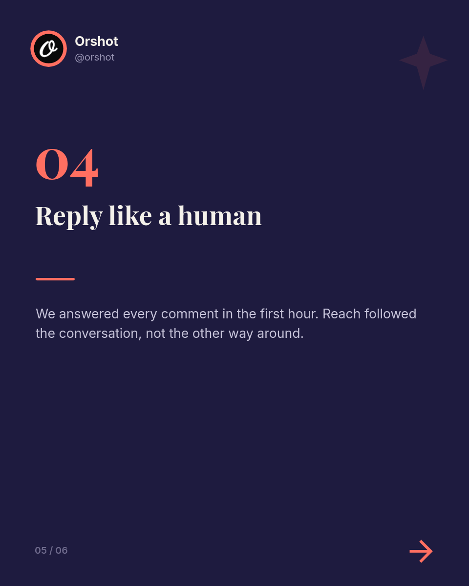 Dark Navy Editorial Listicle Carousel — Playfair Serif, Coral Numerals & Orshot Avatar Footer - Page 5