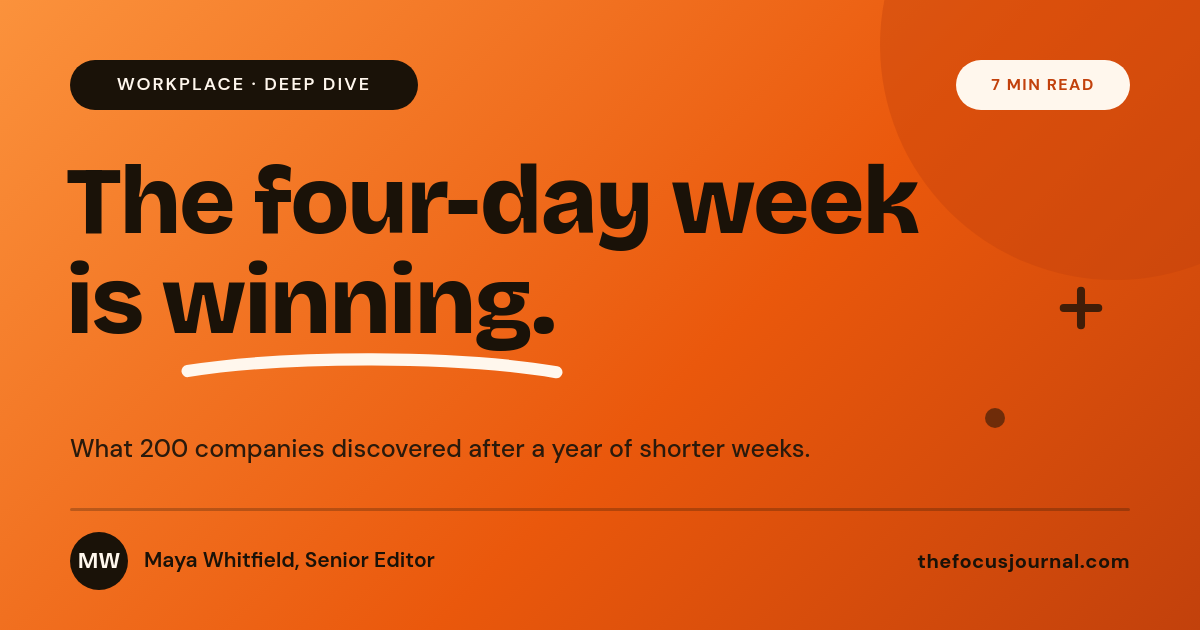 Bold Orange Four-Day Week Blog Article OG Card
