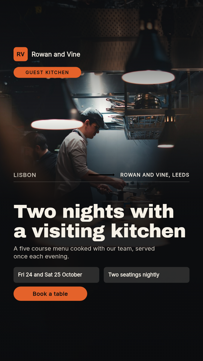 Restaurant guest chef nights story